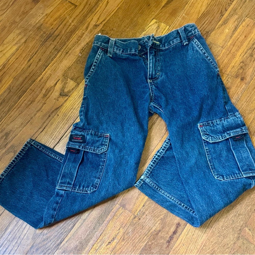 Wrangler Boys Dark Blue Cargo Pants